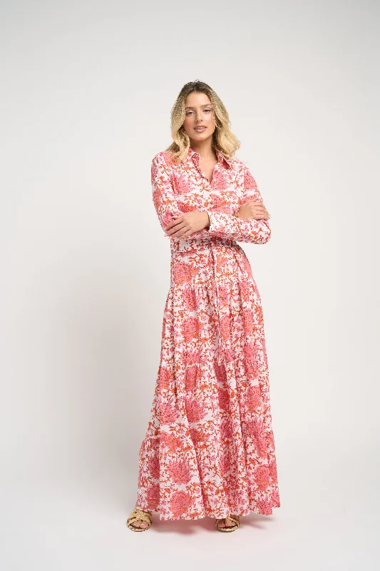 Price Smash Meredith Floral Dress Coral