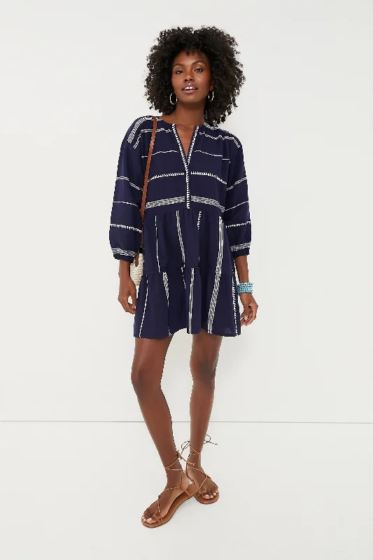 Final Markdown Navy Nunu Popover Dress
