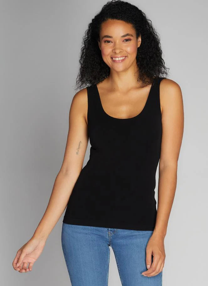 Price Reduction Bamboo Short Tank | Black