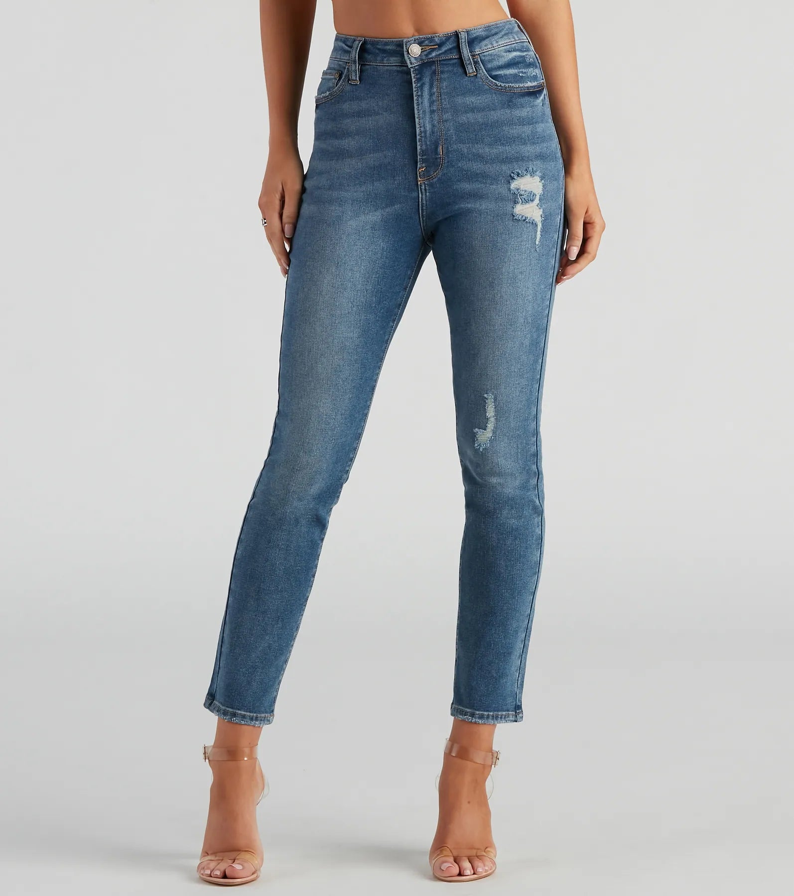 Instant Savings Taylor High Rise Skinny Ankle Jeans By Windsor Denim