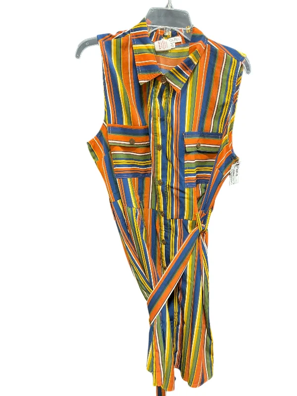 Deal Explosion Dress Casual Midi By Ophelia Roe In Striped Pattern, Size: Xl