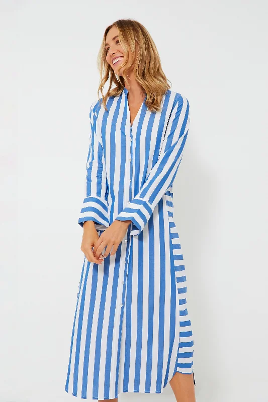 Midnight Sale Aegean Stripe Jude Shirt Dress