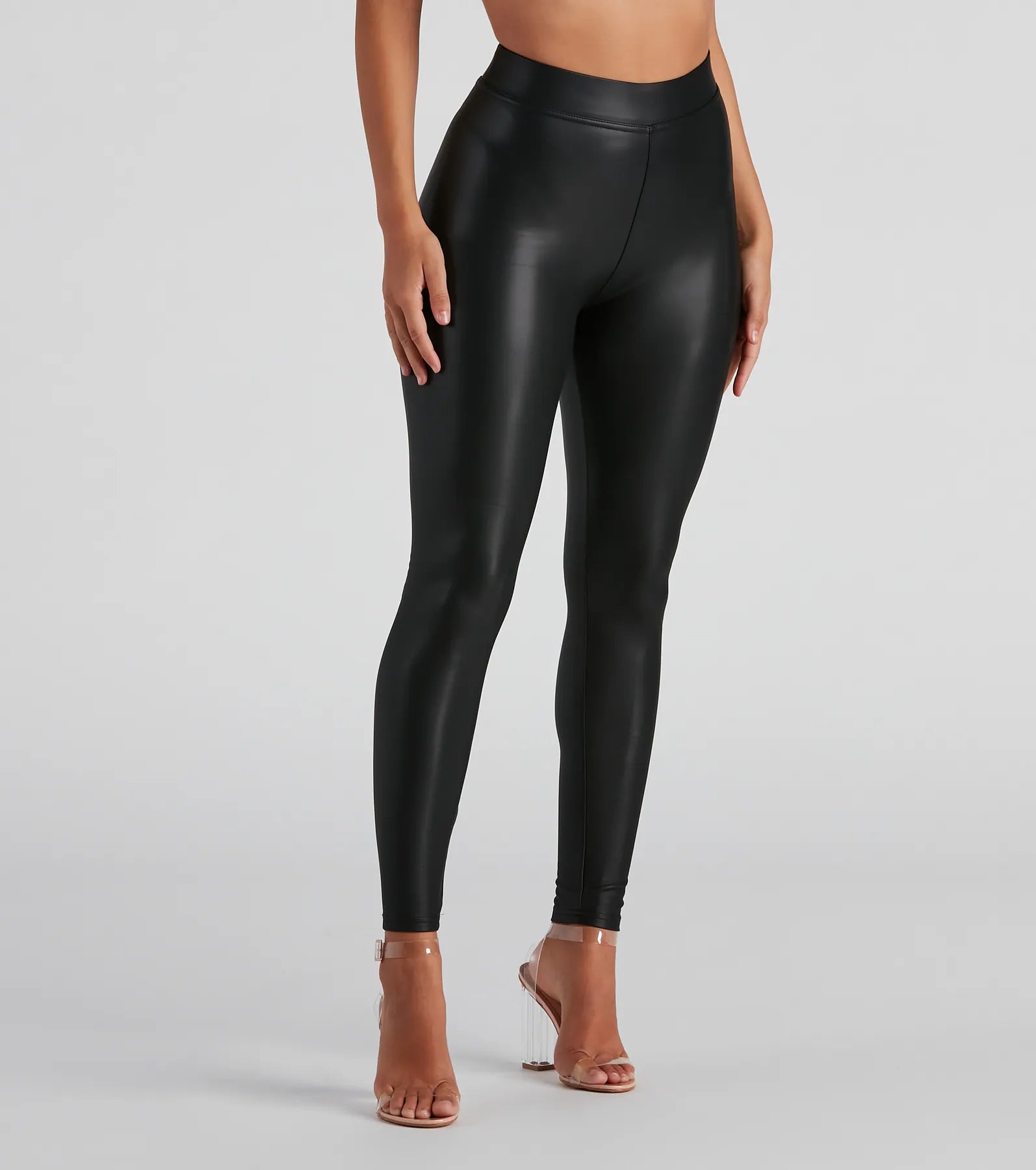 Massive Deals Can't Help It PU Leggings