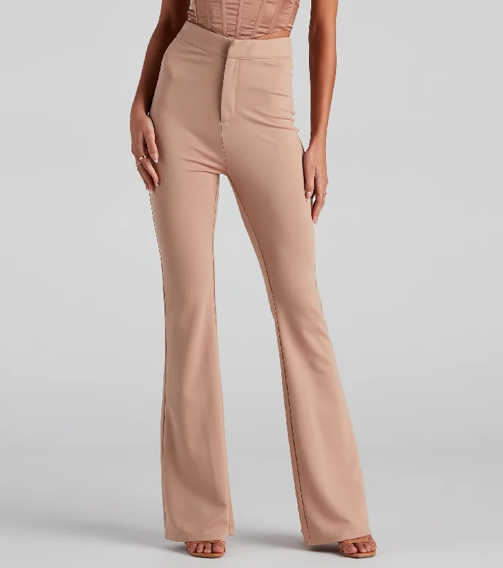 Year-End Sale In Office Ponte Flare Trouser Pants