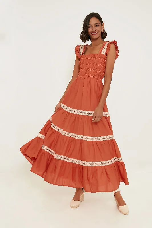 Savings Bonanza Rust Aubrie Dress
