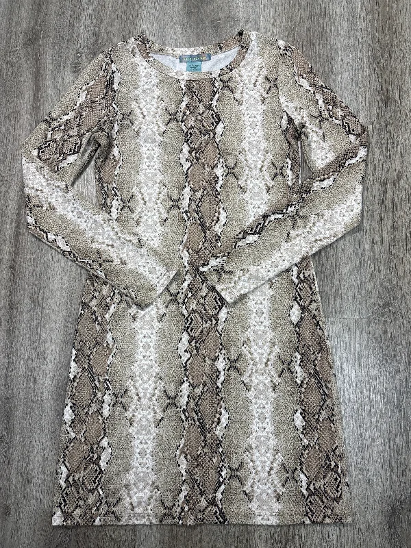 Special Offer Dress Casual Short By Good Luck Gem In Snakeskin Print, Size: S