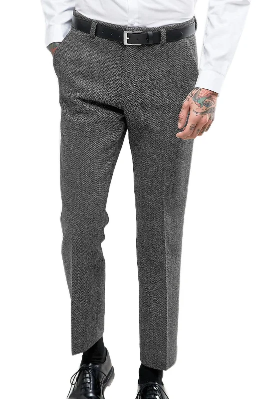 Price Rollback Grey Formal Vintage Men's Straight Suit Pants