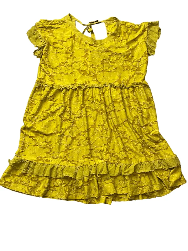 Overstock Sale Dress Casual Midi By Anthropologie In Yellow, Size: M