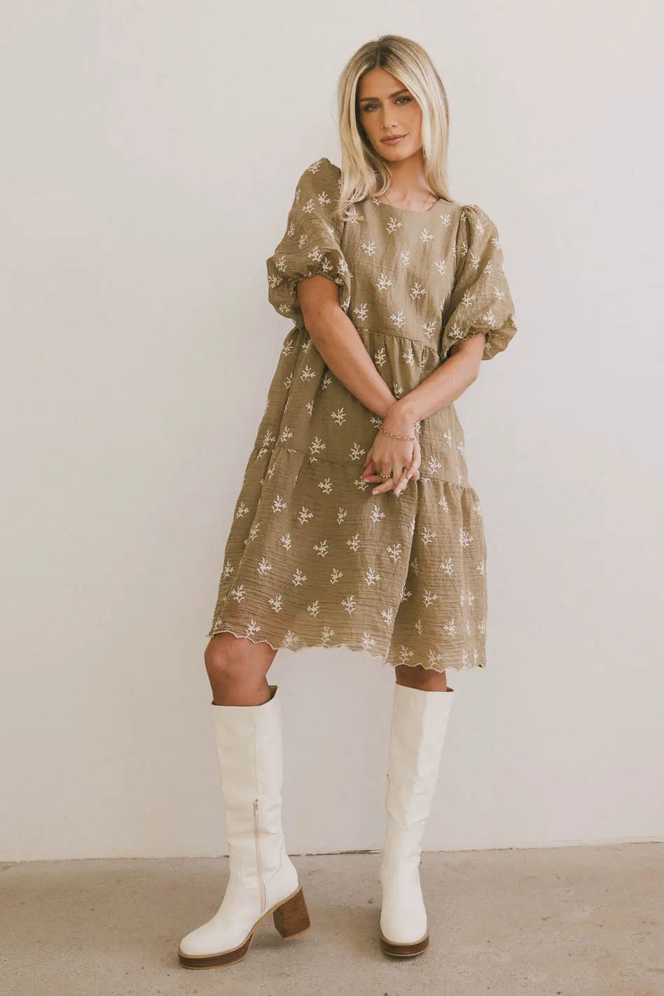 Get It Before It’s Gone Marco Embroidered Mini Dress