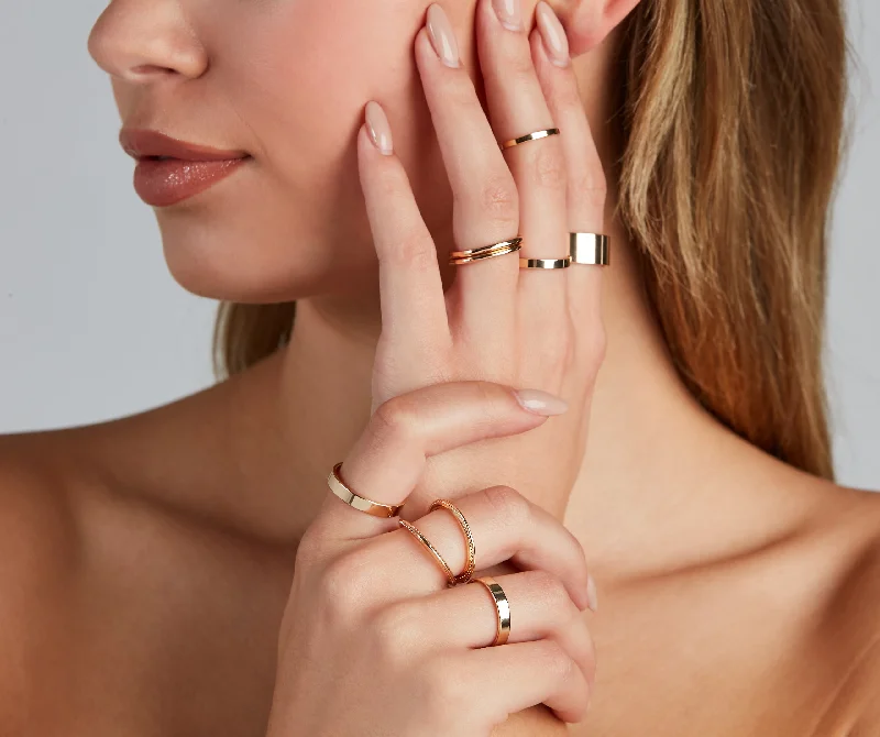 Big Discounts Minimalistic Shine Ring Ten Pack
