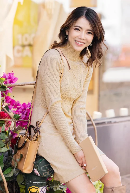 Shop and Save Saffron Knit Dress - Latte