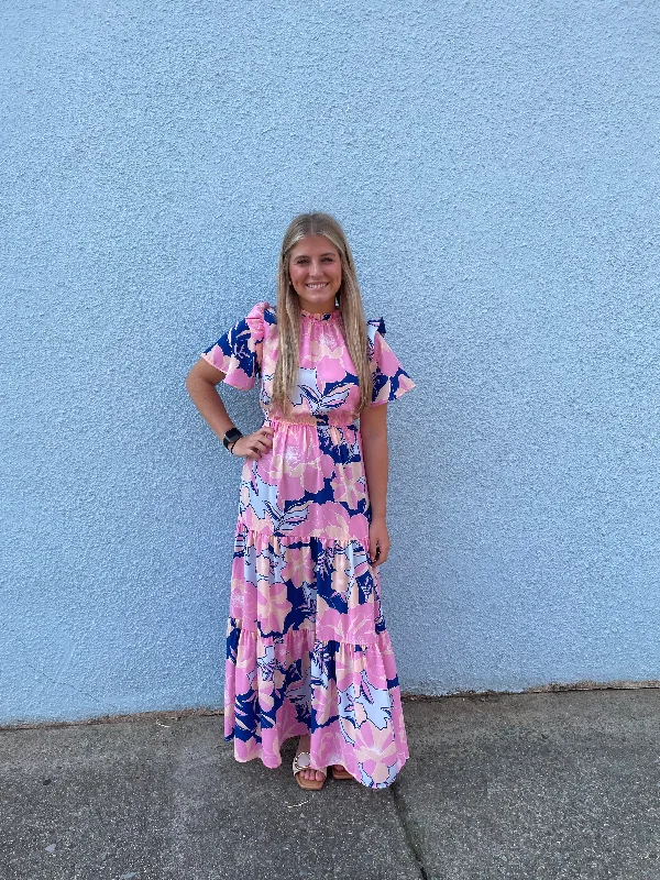 Early Bird Discount Pink and Blue Dress