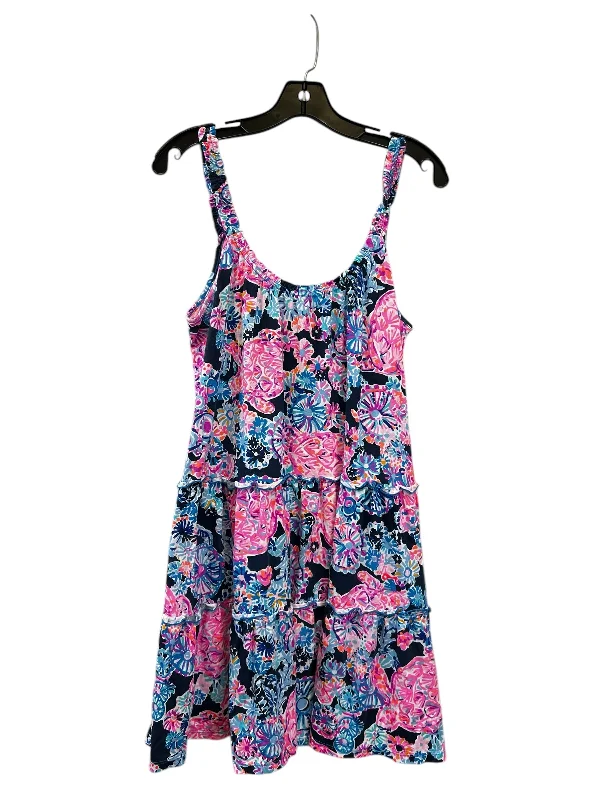 Best Bargains Dress Casual Midi By Lilly Pulitzer In Blue & Pink, Size: M