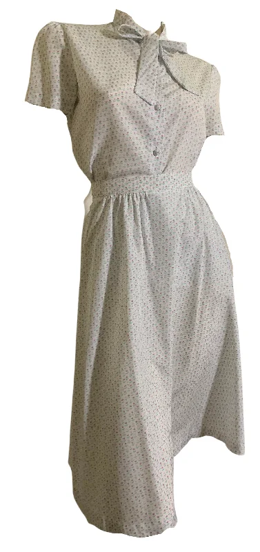 Special Discount Pastel Floral Print Dress Set 2 Blouses one Skirt circa 1970s