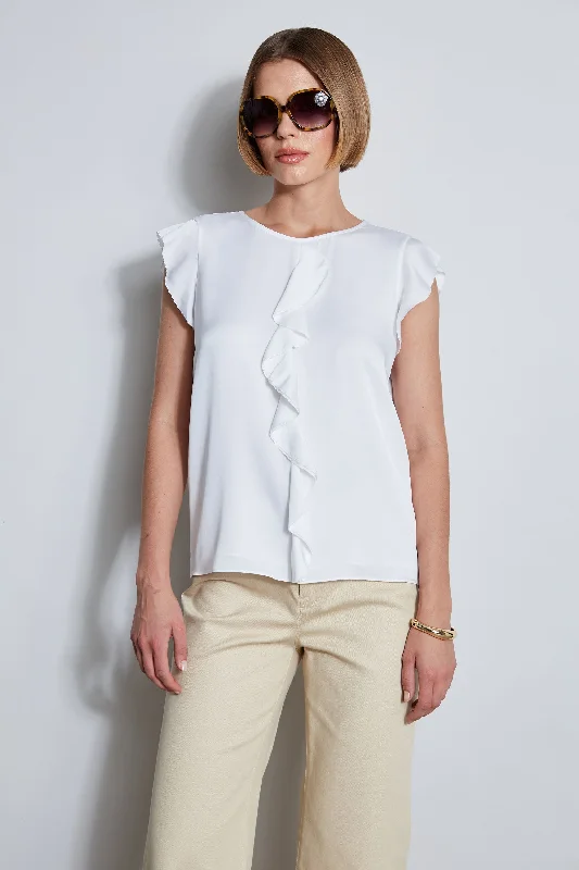 Clearance Event Silk Ruffle Shirt