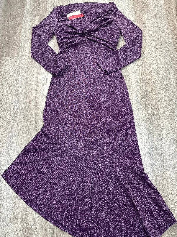 Friends and Family Sale Dress Party Midi By Popilush In Purple, Size: Xl