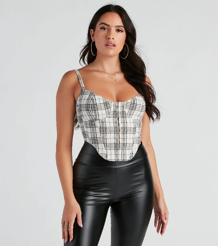 Markdowns Season Of Flannel Plaid Corset