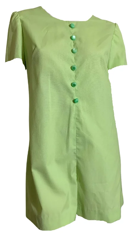 Instant Discount Bright Mint Green Cotton Jumper circa 1960s