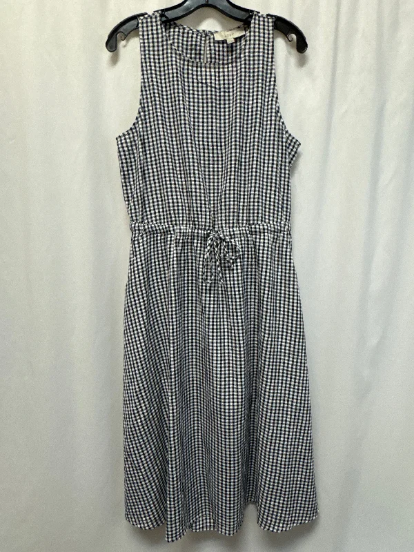 New Deals Dress Casual Maxi By Loft In Black & White, Size: Lp