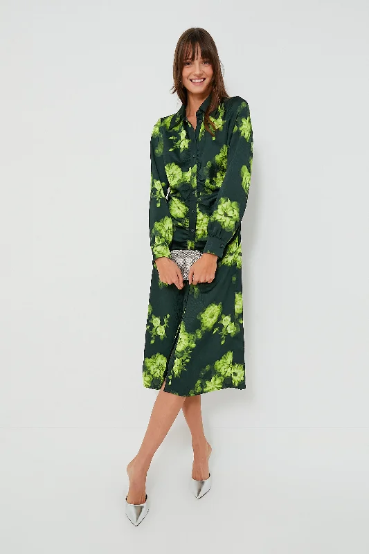 Buy Now Green Margot Flower Abira Dress