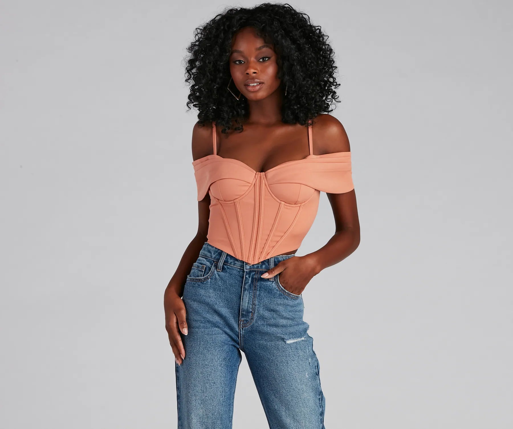 Deal Frenzy Forever Femme Cold Shoulder Corset