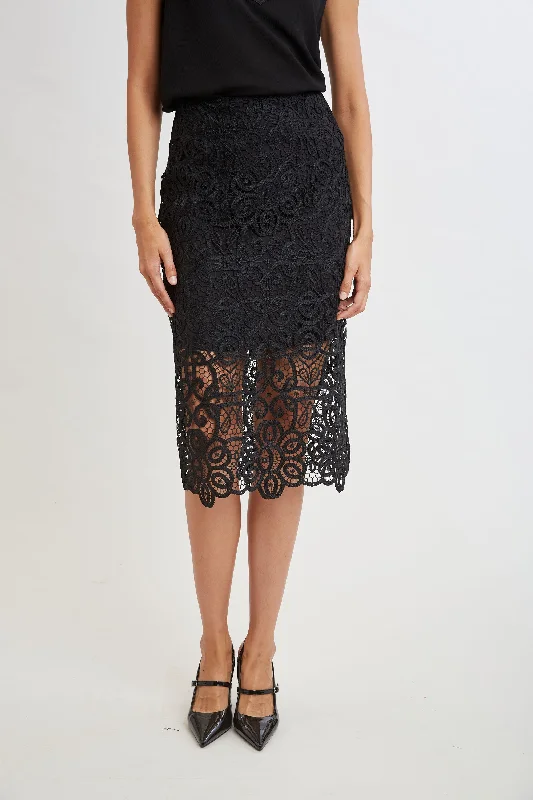 Must-Have Deals Crochet Lace Midi Skirt
