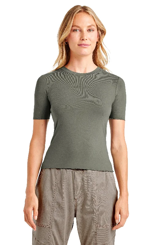 Friends and Family Sale Bamboo Quarter Sleeve Tee I Green