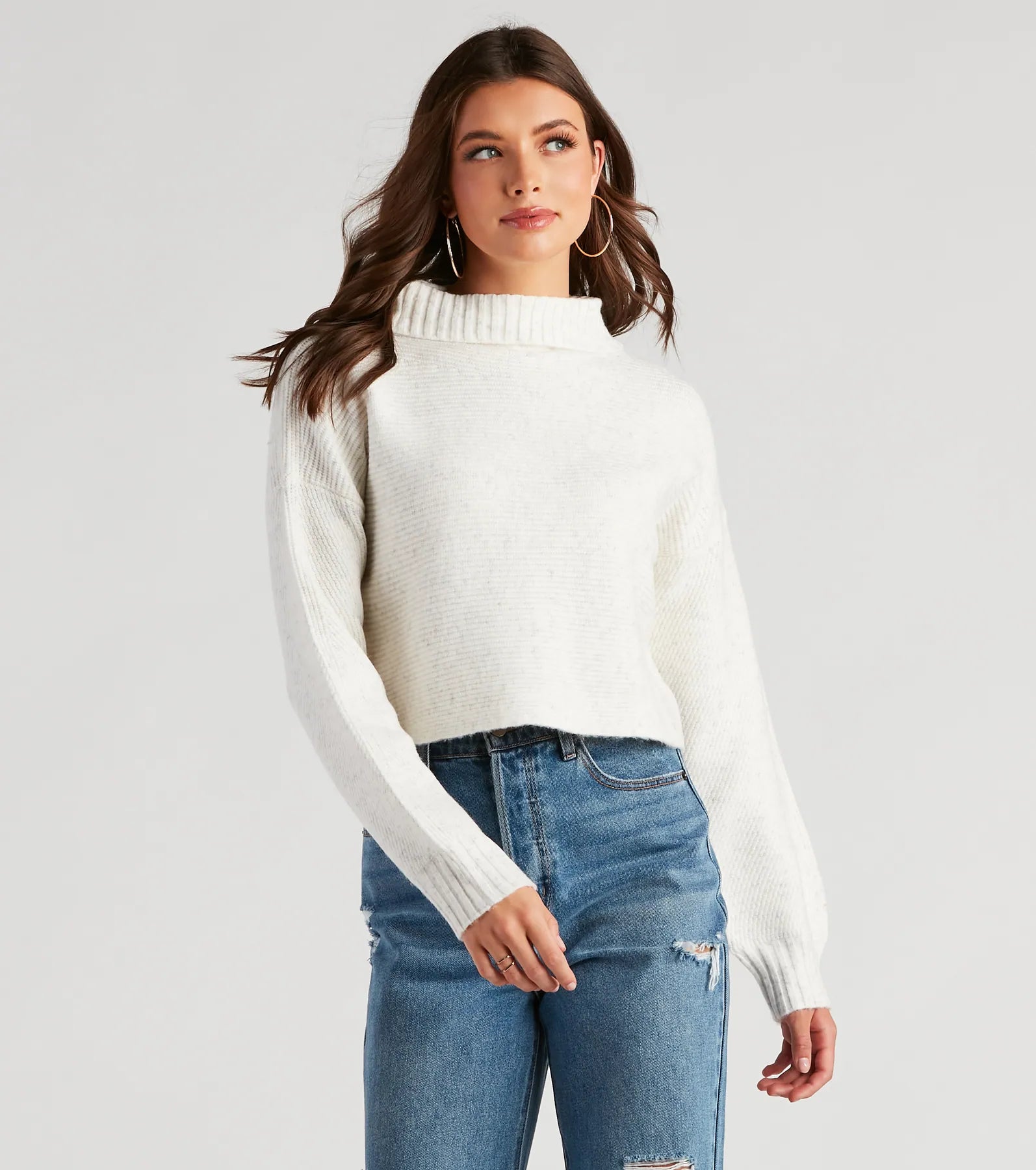 Deep Discounts Got It Covered Surplice Sweater