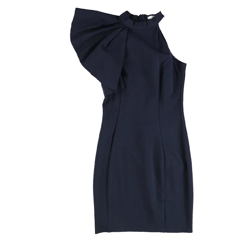 Holiday Sale Bar Iii Womens Asymmetrical Ruffle Bodycon Dress