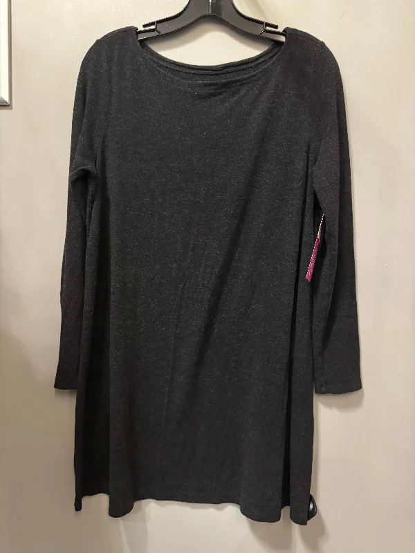 YEAR-End Sale Dress Casual Short By Eileen Fisher In Grey, Size: L