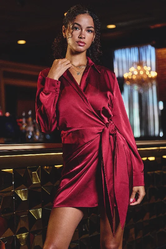 Limited Time Offer Micha Dress I Cabernet