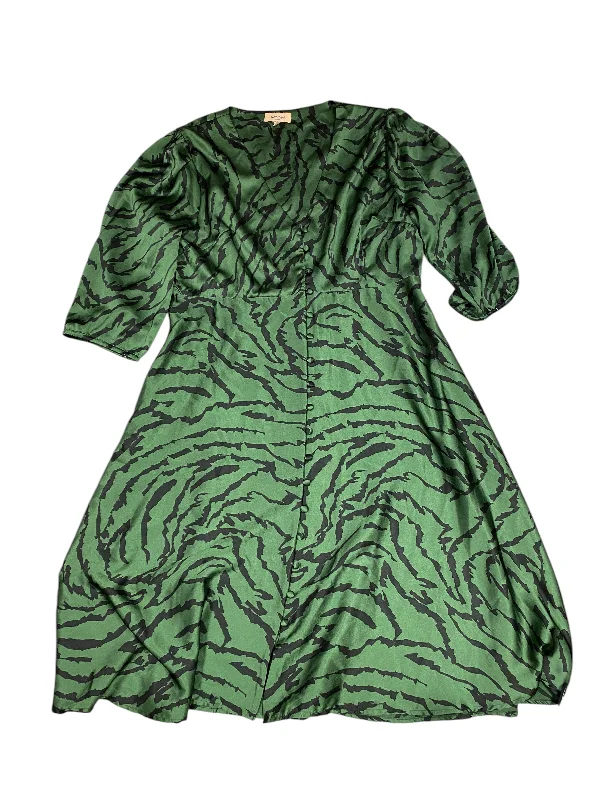 Exclusive Savings Dress Casual Midi By TIMELESS LONDON In Green, Size:16