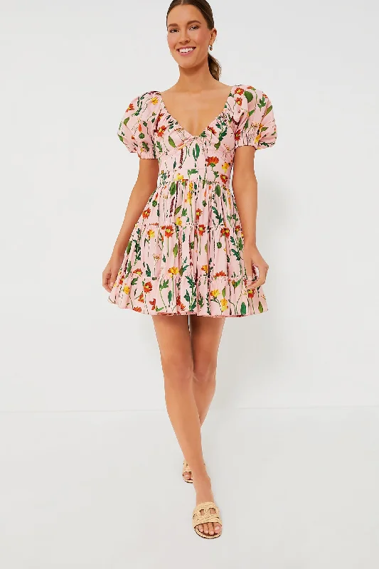 Doorbuster Deal Exclusive Pink Floral Manzanilla Mini Dress
