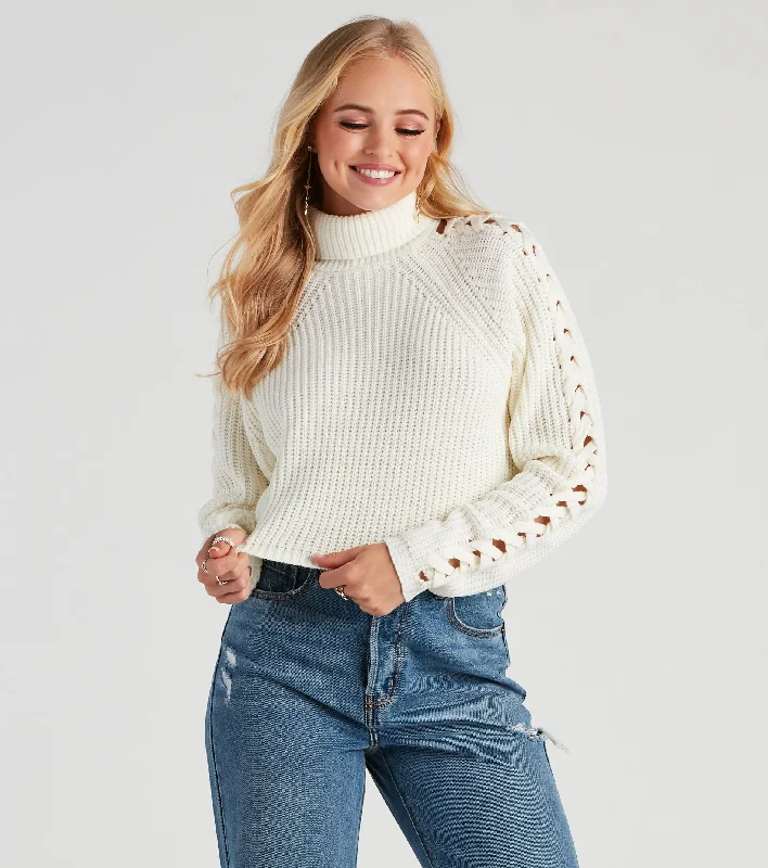 Act Fast Keep Me Warm Turtleneck Sweater