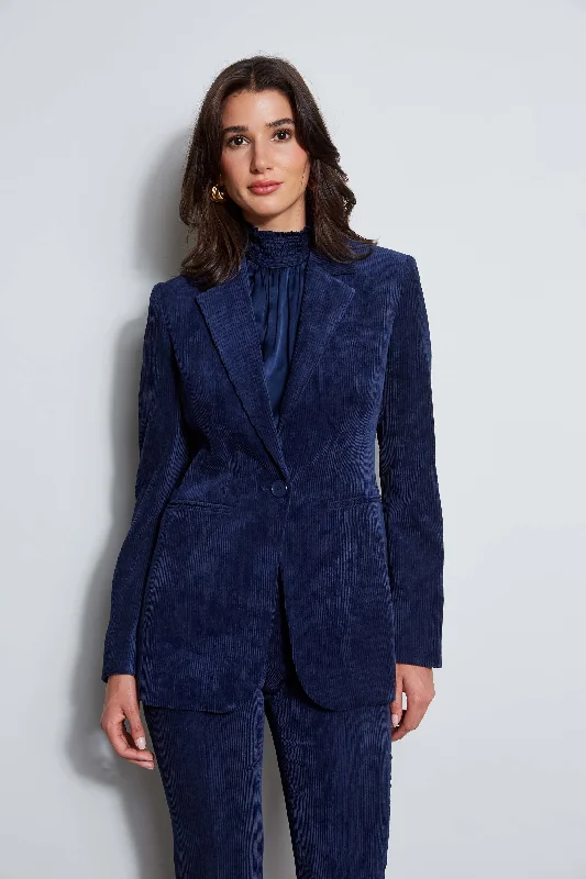 Overstock Corduroy Single Button Blazer