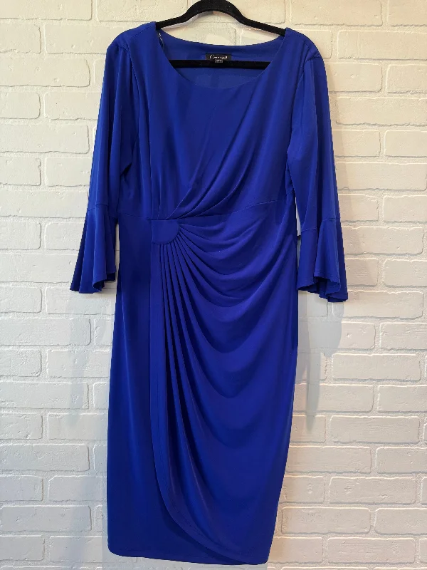 Special Discount Dress Party Midi By Connected Apparel In Blue, Size: Xl