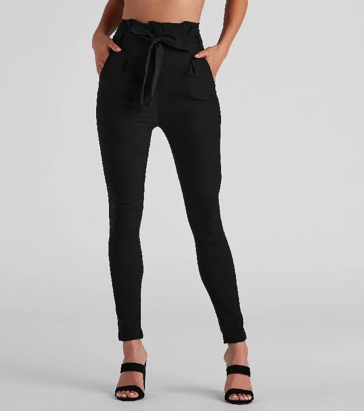 Savings Spectacular Chic Choice Paperbag Skinny Pants