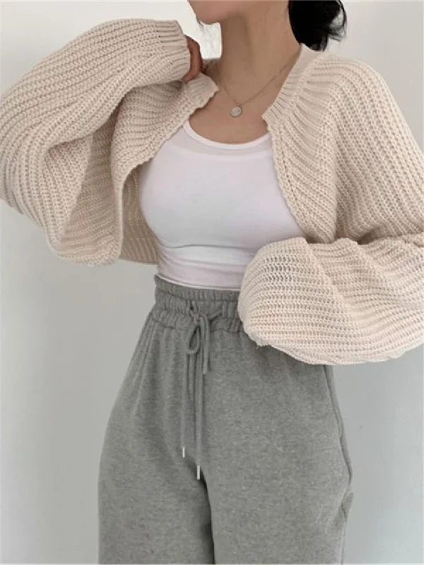 Unmissable Offer Awakecrm Joskka New  Short Cardigans Knitted Chic Korean Fashion Poncho Women Summer Elegant Vintage Minimalist Lady Tops Fall Outfits
