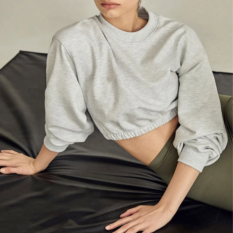 While Supplies Last Joskka Oversize Sweatshirt Long Sleeve Pulovers Running Yoga Jogger Cropped Hooded Women Hoodie Aesthetic Clothing Fall Outfits