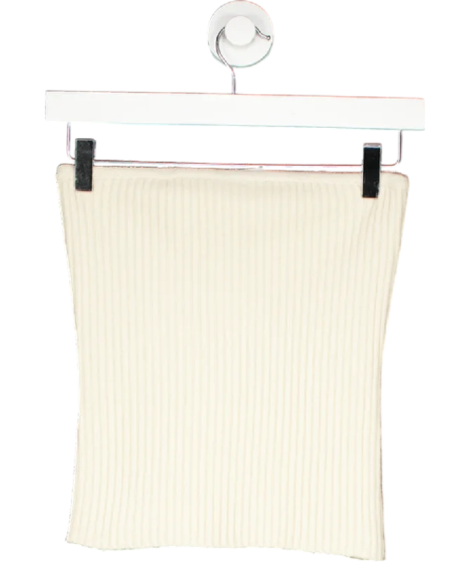 Super Sale almada label Cream Lou Cashmere Wool Blend Strapless Top UK S