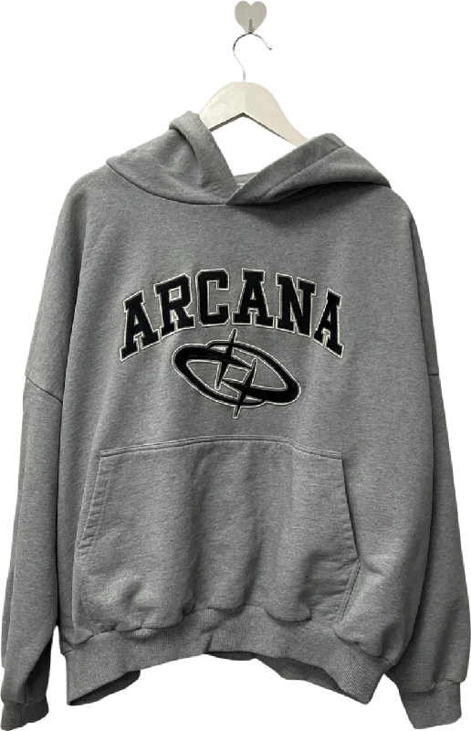 Loyalty Reward Arcana Grey Varsity Hoodie UK M