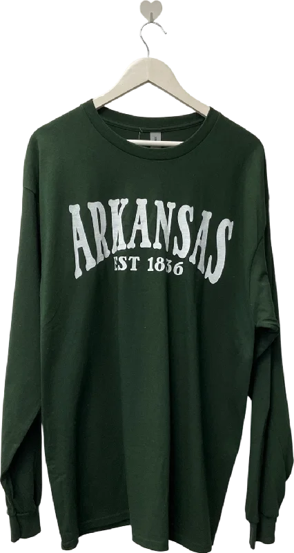 Seasonal Clearance Arkansas Green Long Sleeved T-shirt UK XL