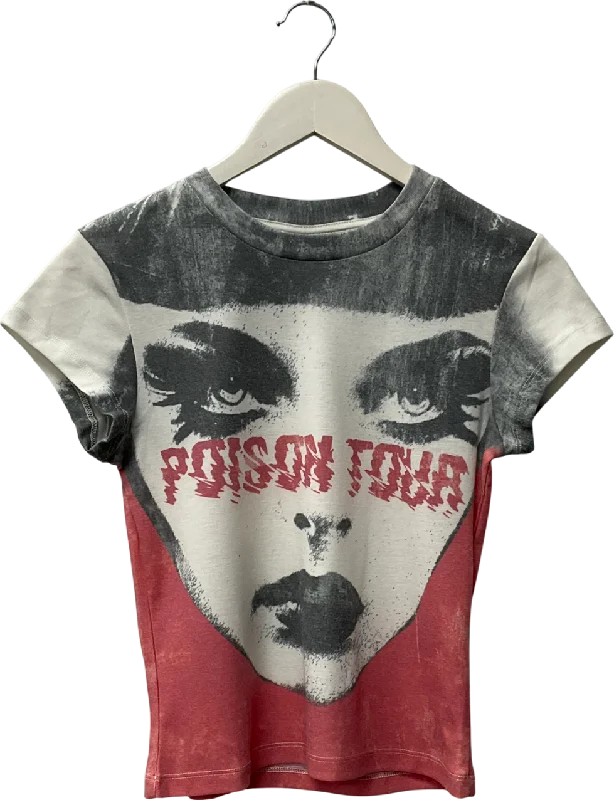 Sneak Peek Sale ASOS Multicoloured Rock Band Baby Tee In Red And Black UK S
