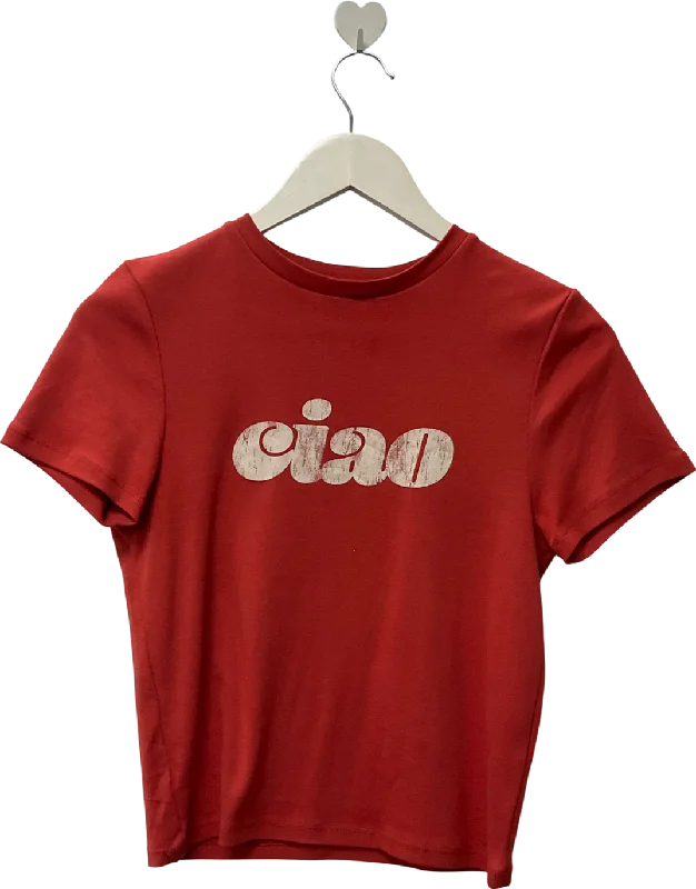 Limited Time Discount ASOS Red Graphic Caio Baby Tee UK S