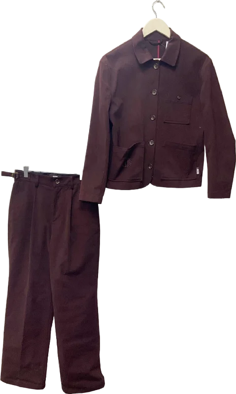 Batch Burgundy Jacket and Trousers Set UK S