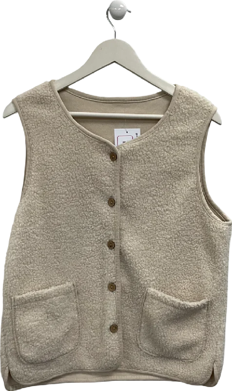 Amazing Deals Beige Teddy Gilet UK L