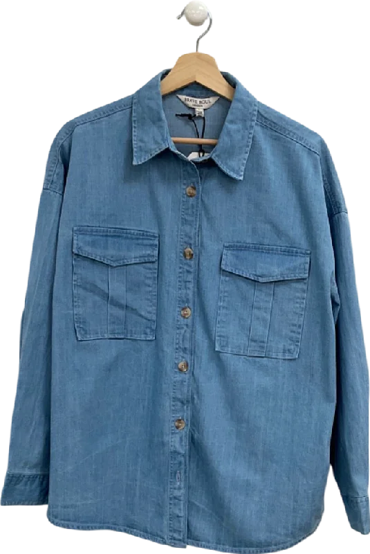 Super Deal Brave Soul Blue Denim Shirt UK L