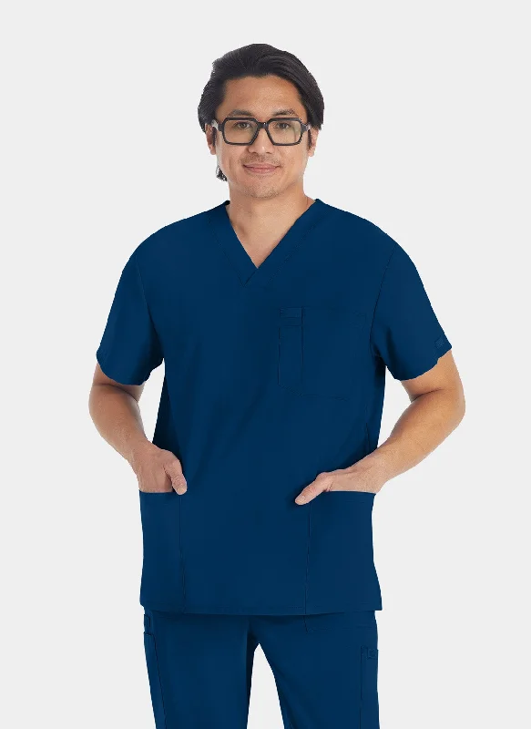 Deal Dash Dickies EDS Essentials Men's V-Neck Scrub Top DKE645 - Navy