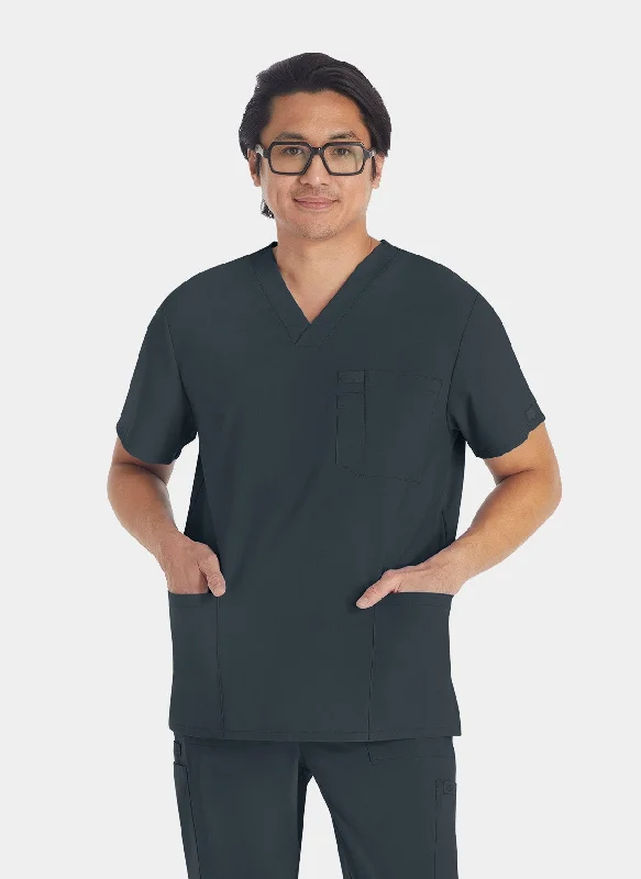 Closeout Dickies EDS Essentials Men's V-Neck Scrub Top DKE645 - Pewter