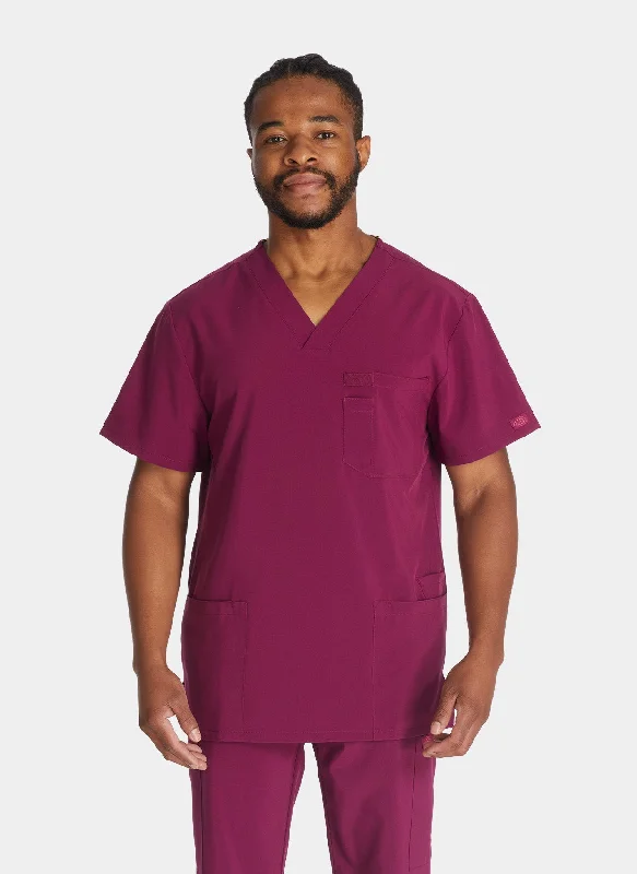 Big Discounts Dickies EDS Essentials Men's V-Neck Scrub Top DKE645 - Wine